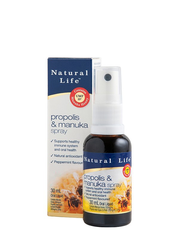 내추럴라이프 프로폴리스&amp;마누카꿀 스프레이 30ml / Natural Life Propolis &amp; Manuka Honey Spray 30 ml