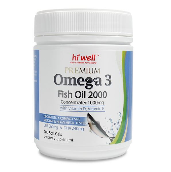 하이웰 오메가3 피쉬오일  비타민 E 200캡슐/ Hi Well Omega 3 with Vitamin E 200Soft Gels