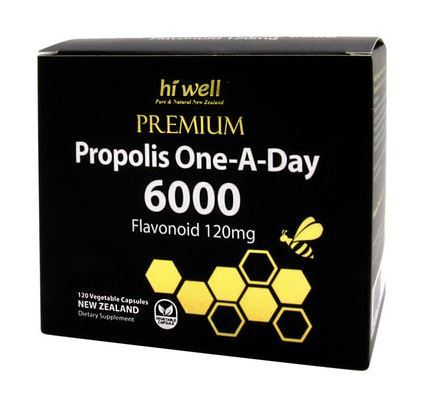 하이웰 프로폴리스 6000mg  플라보노이드 120베지캡슐 / Hi Well Premium Propolis 6000 Flavonoid  120