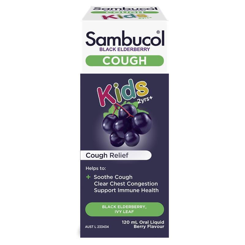 삼부콜 키즈 기침 시럽 / Sambucol kids cough liq 120ml