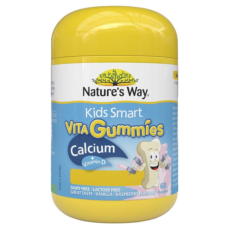 네이쳐스웨이 키즈스마트 칼슘 60젤리 / Natures Way Kids Smart Vita Gummies Calcium 60 Pastilles