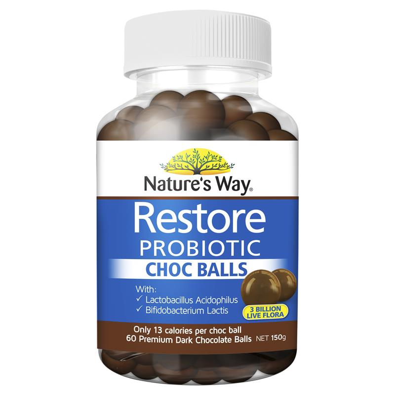 네이쳐스웨이 리스토어 유산균 초코볼 60정 / Natures Way Restore Probiotic Chocolate Balls 60