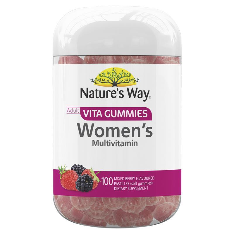 네이쳐스웨이 성인용 여성 멀티비타민 100젤리 / Natures Way Vita Gummies Adult Womens Multivitamin 100