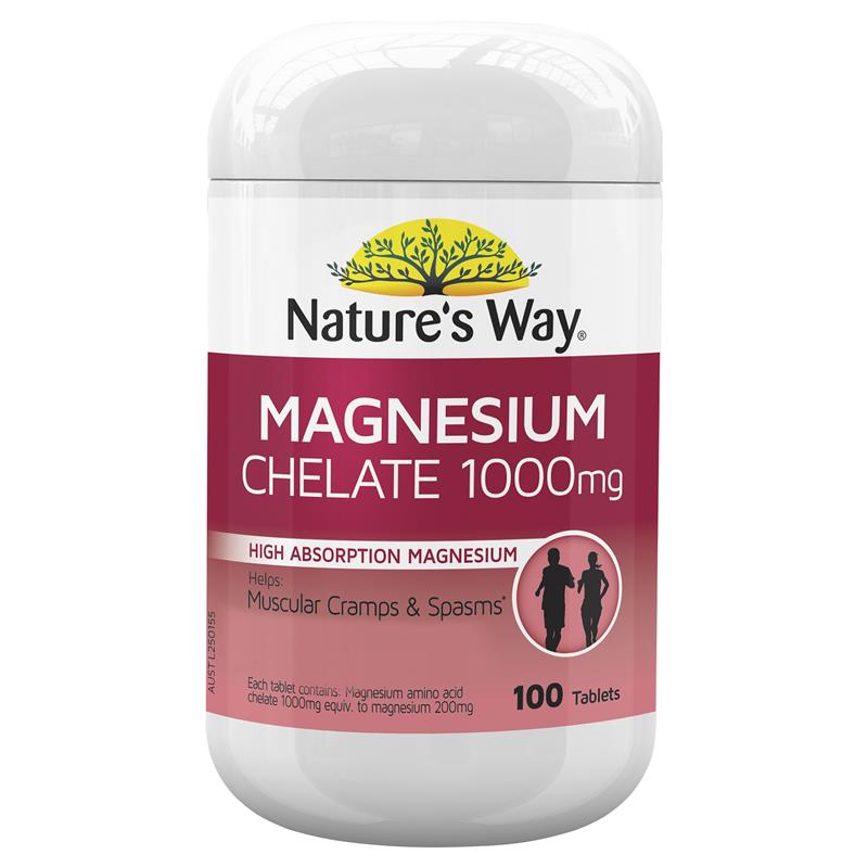 네이쳐스웨이 마그네슘 킬레이트 1000mg 100정 / Natures Way Magnesium Chelate 1000mg 100 Tablets