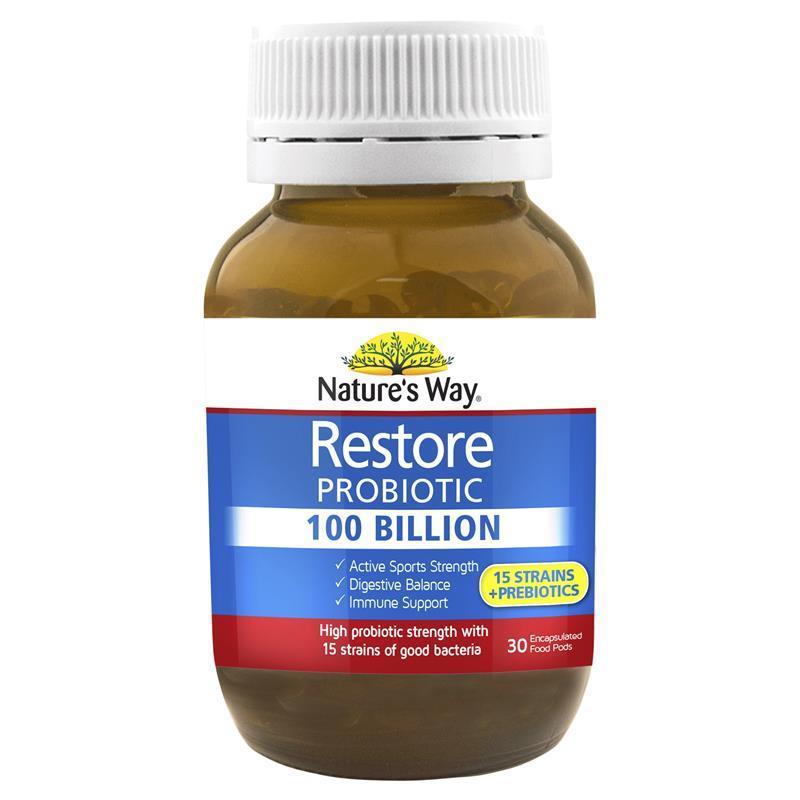 네이쳐스웨이 리스토어 유산균 1000억 30정(23년12월1일)/ Natures Way Restore Probiotic 100 Billion 30 caps