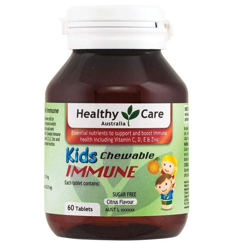 헬씨케어 어린이 면역 씹어먹는정 60 / Healthy Care Kids Immune 60 Chewable Tablets