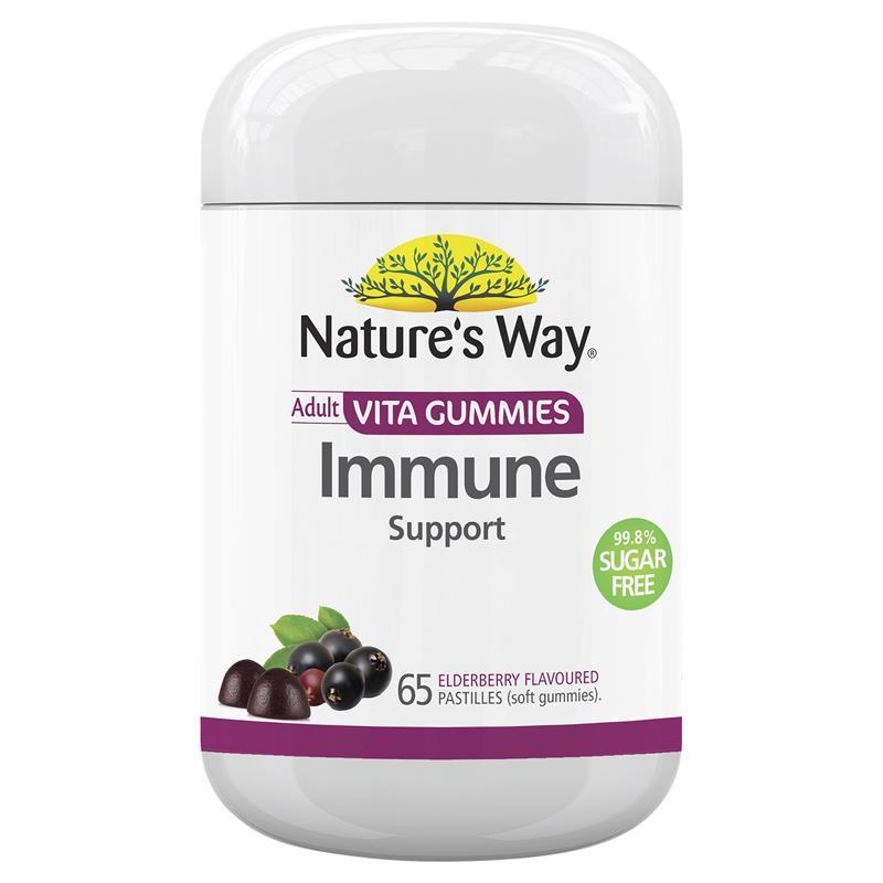 네이쳐스웨이 성인용 면역 65젤리 / Natures Way Vita Gummies Adult Immune Sugar Free 65 Pastilles