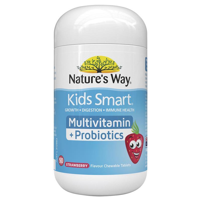 네이쳐스웨이 키즈스마트 멀티비타민 + 유산균 50정 / Natures Way Kids Smart Multi + Probiotics 50 Tablets