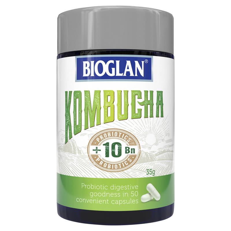 바이오글랜 콤부차 + 10B 유산균 50정 / Bioglan Kombucha + 10B Probiotics 50 caps