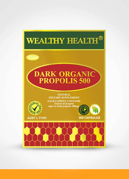 웰시헬스 프로폴리스 500 365정 / Wealthy Health Dark Organic Propolis 500 365 caps