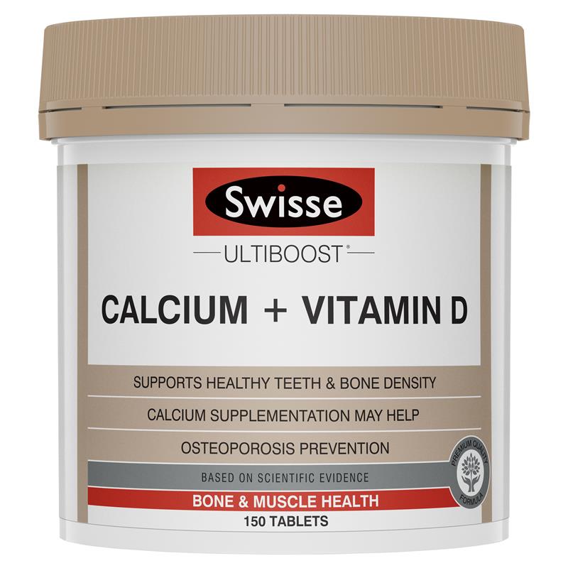 스위스 칼슘 + 비타민 D 150정 / Swisse Ultiboost Calcium + Vitamin D 150 Tablets